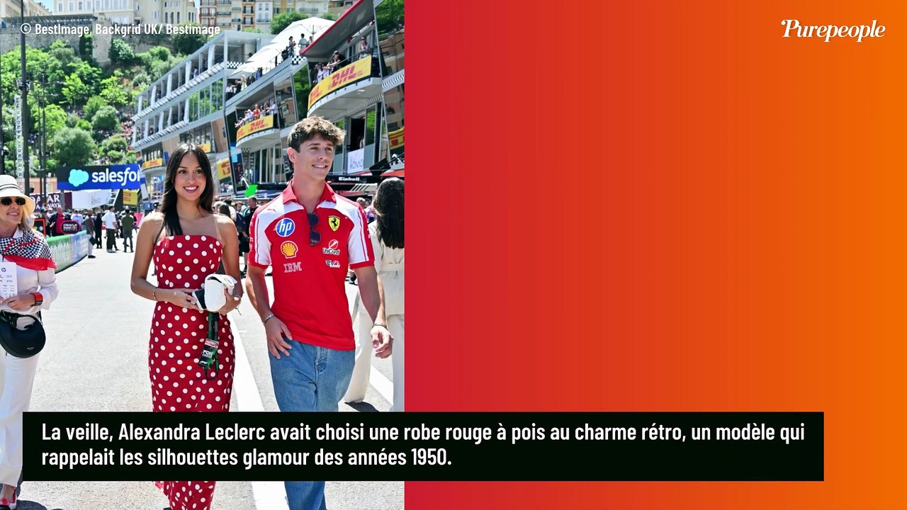 Fleurs en relief, maille ajourée et franges : Cette robe d'Alexandra Leclerc fait sensation au Grand Prix de Monaco