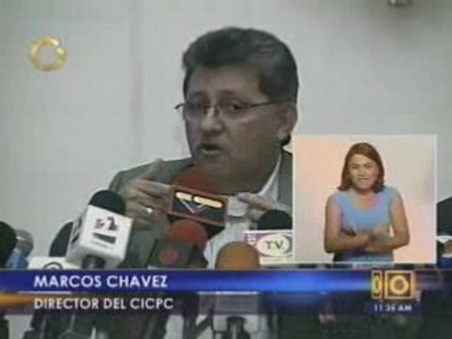 Rueda de prensa del CICPC