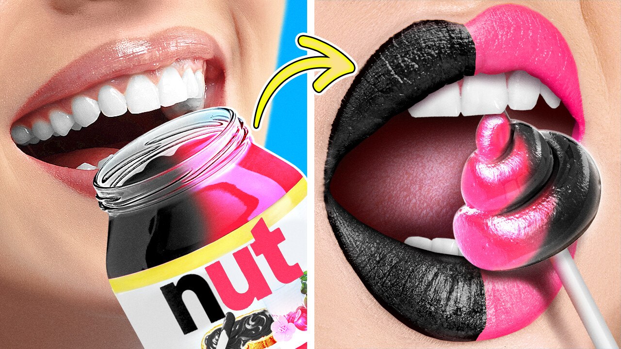 Pink and Black Food Face-Off: Wednesday vs Barbie Challenge