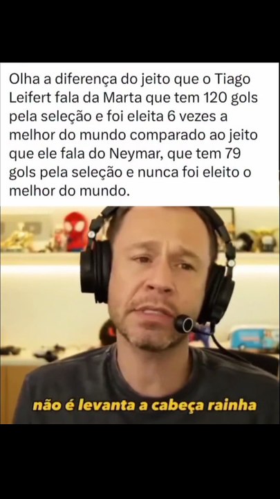 Diferença de falas do Leifert da Marta e Neymar