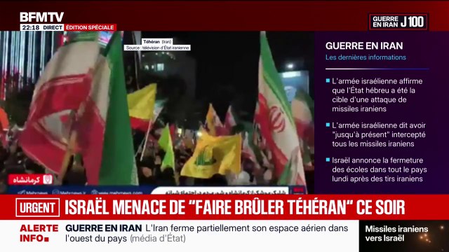 Reprise des frappes au Moyen-Orient: scènes de liesse à Téhéran après les frappes iraniennes vers Israël