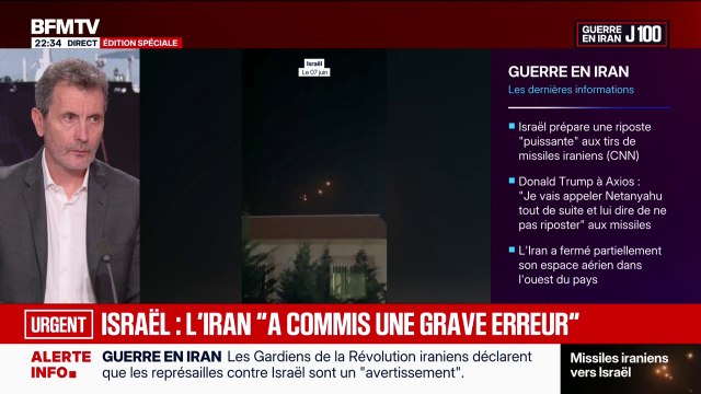 Tirs de missiles iraniens sur Israël: Le régime terroriste iranien a commis une grave erreur , déclare l'armée israélienne