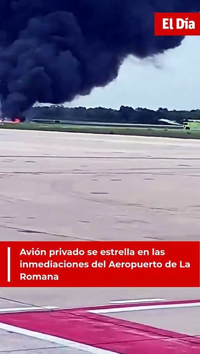 Avión privado se estrella en las inmediaciones del Aeropuerto de La Romana