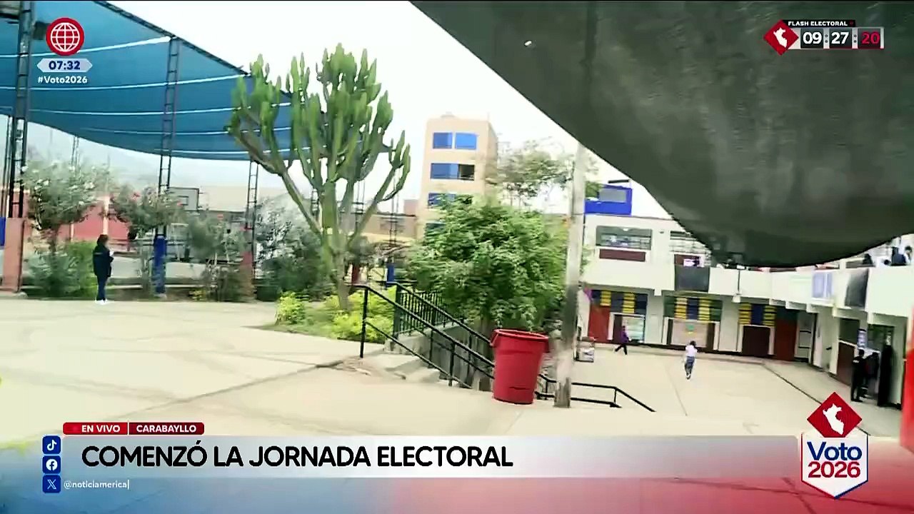 Mesa de votación fue instalada en el arco de una cancha de fútbol en Carabayllo