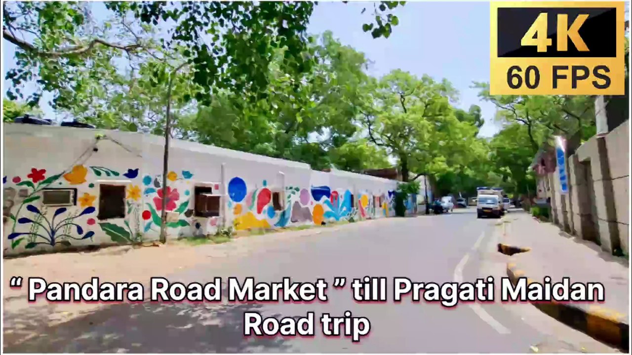 Driving Through Heart of Delhi! Pandara Road Market to Pragati Maidan Tunnel | 4K 60fps