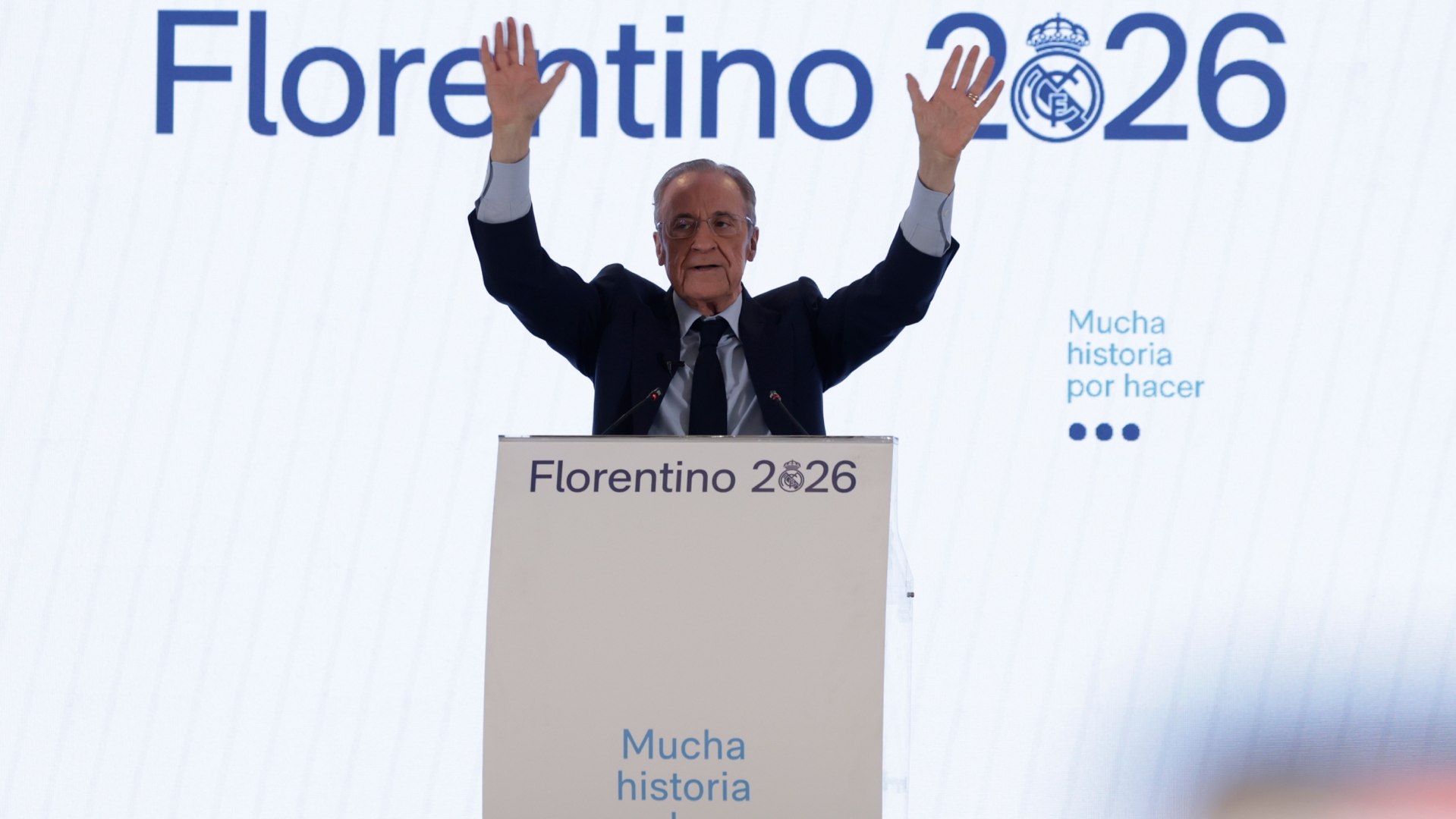 Así fue el primer discurso de Florentino Pérez tras ser reelegido presidente del Real Madrid