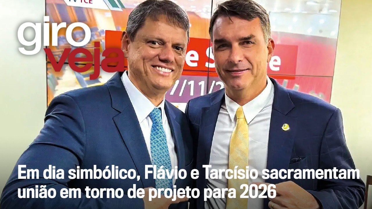 Em dia simbólico, Flávio e Tarcísio sacramentam união em torno de projeto para 2026 | Giro VEJA