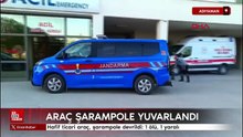 Adıyaman'da hafif ticari araç, şarampole devrildi: 1 ölü, 1 yaralı