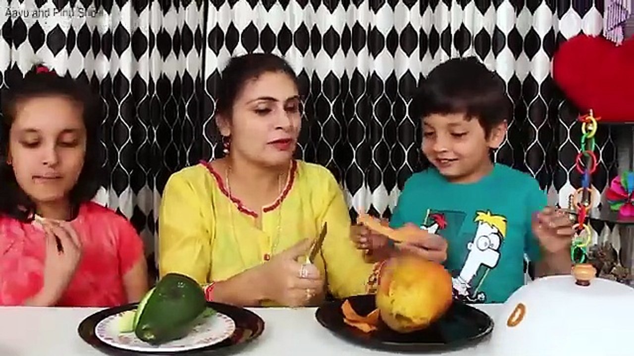 FRUIT CHALLENGE | Healthy Eating Kids Funny Bloopers | Game for kids | Ep 66 Aayu and Pihu Show