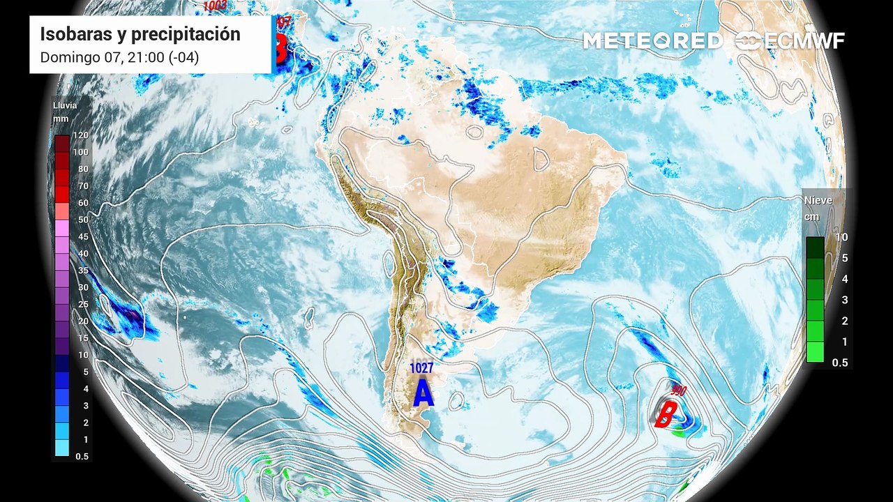 Sistema frontal avanzará este miércoles a Santiago