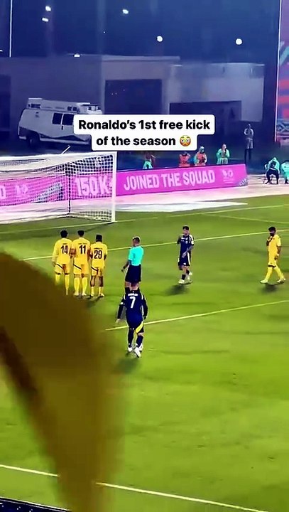 Ronaldo's 1st Freekick Of The Season 😳  #football #ronaldo #shorts #freekick