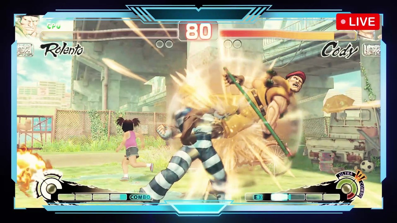CPU Rolento vs CPU Cody on hardest settings | Who wins? | USF4