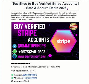 Best 4 Websites to Buy Verified Stripe Accounts in USA