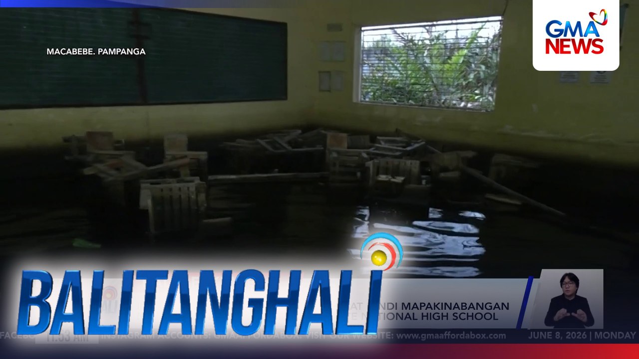 Ilang silid-aralan, lubog sa baha at hindi mapakinabangan ngayong pasukan sa Caduang Tete National High School | Balitanghali