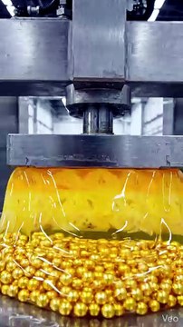 Hydraulic Press Compression: Pineapple Structure and Texture