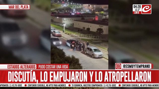 Discutían, lo empujó hacia a calle y lo terminó atropellando un auto