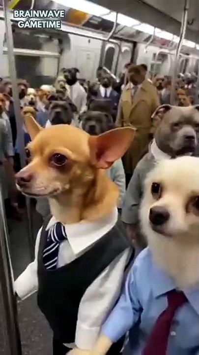 The Doggies Are on Their Way to Work 😂🐶💼✨