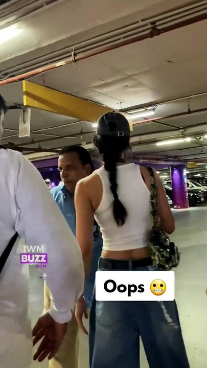 Disha Patani spotted at Mumbai airport, nearly bumps into a fellow traveler