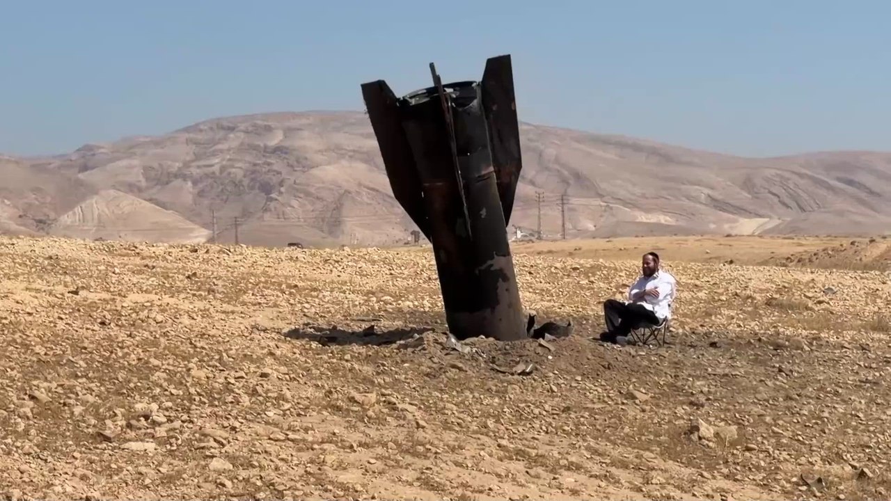 Remnants of missile fired towards Israel fall in unpopulated area of the West Bank