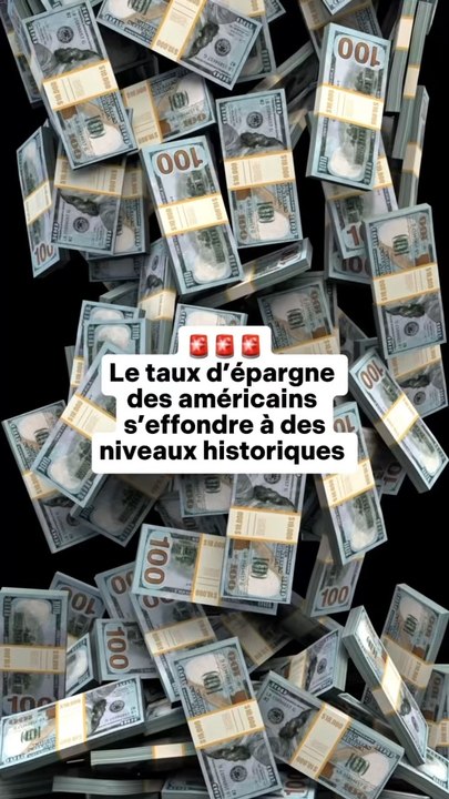 🚨 Le taux d’épargne des américains s’effondre à des niveaux historiques