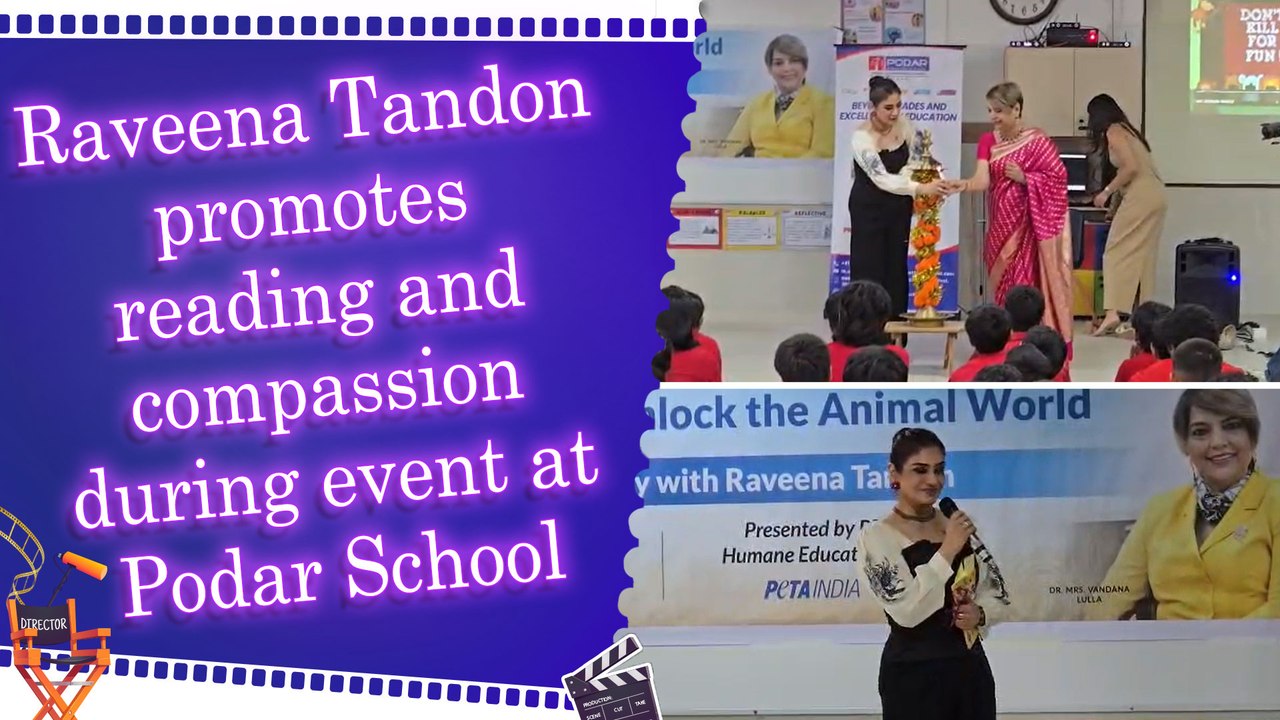 Raveena Tandon promotes reading and compassion during event at Podar School