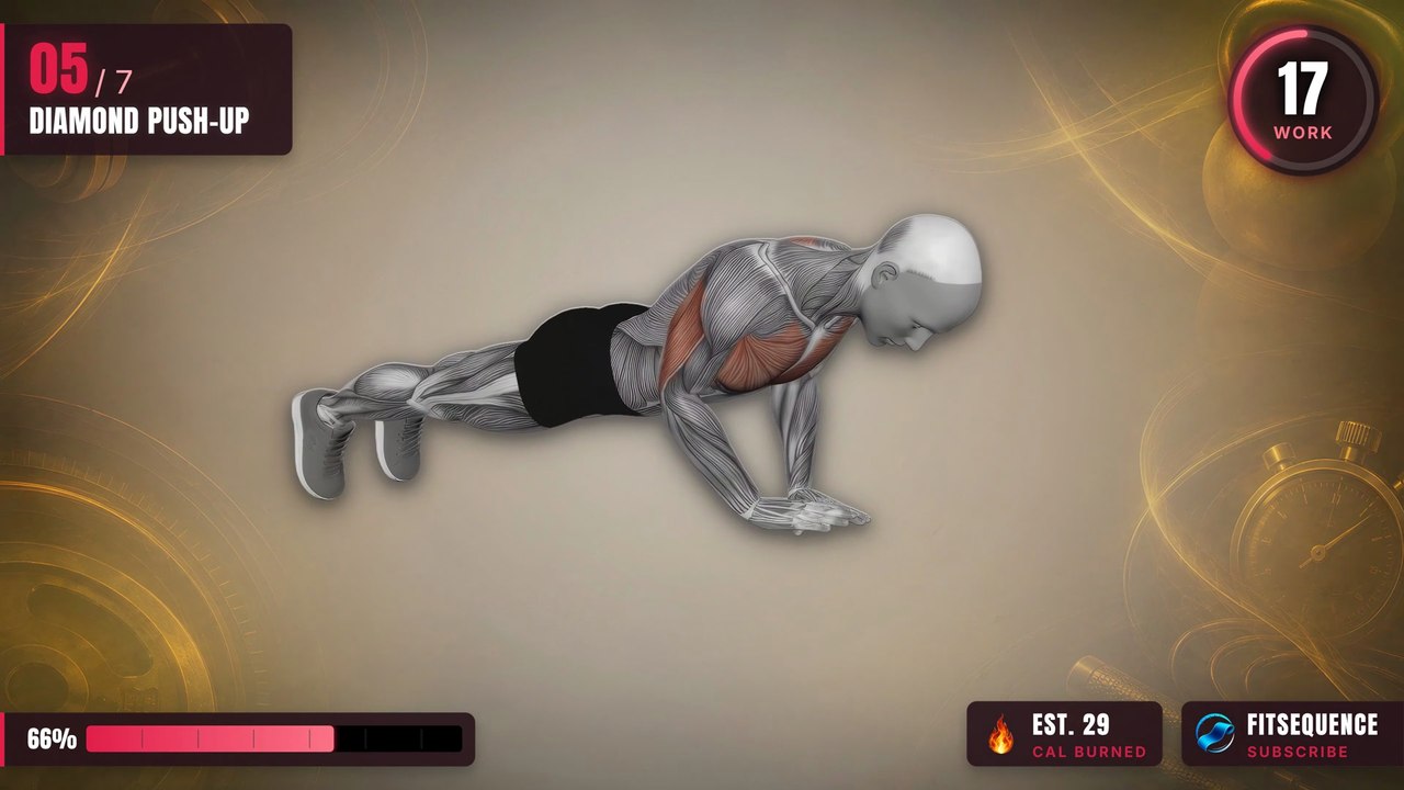 6 Min Solid No Jumping Chest Workout at Home - No Equipment