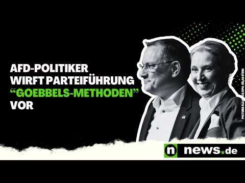 AfD unter Druck: AfD-Politiker wirft Parteiführung Goebbels-Methoden vor