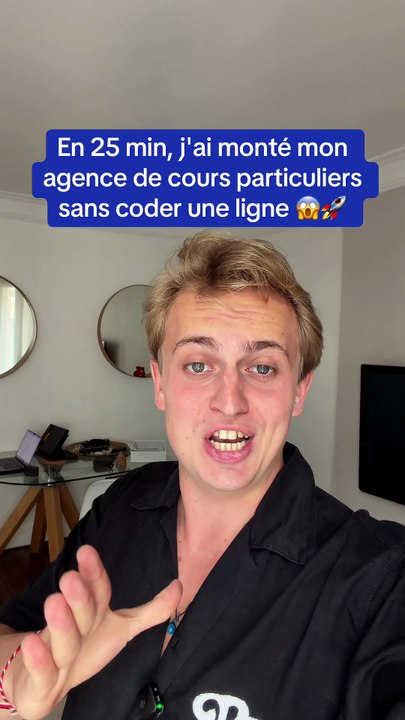 En 25 min, j'ai monté mon agence de cours particuliers sans coder une ligne 😱🚀