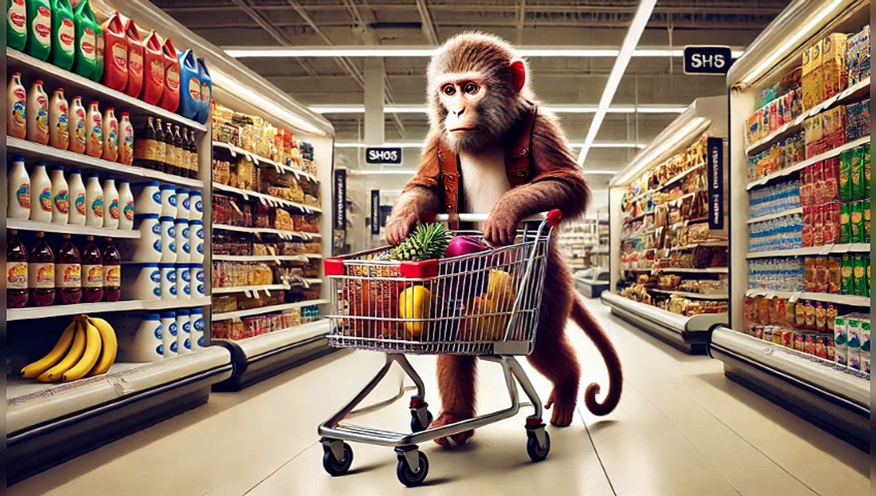 Monkey allein an Weihnachten
