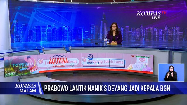 Gantikan Dadan Hindayana, Nanik S Deyang Dilantik Jadi Kepala BGN oleh Prabowo | KOMPAS MALAM