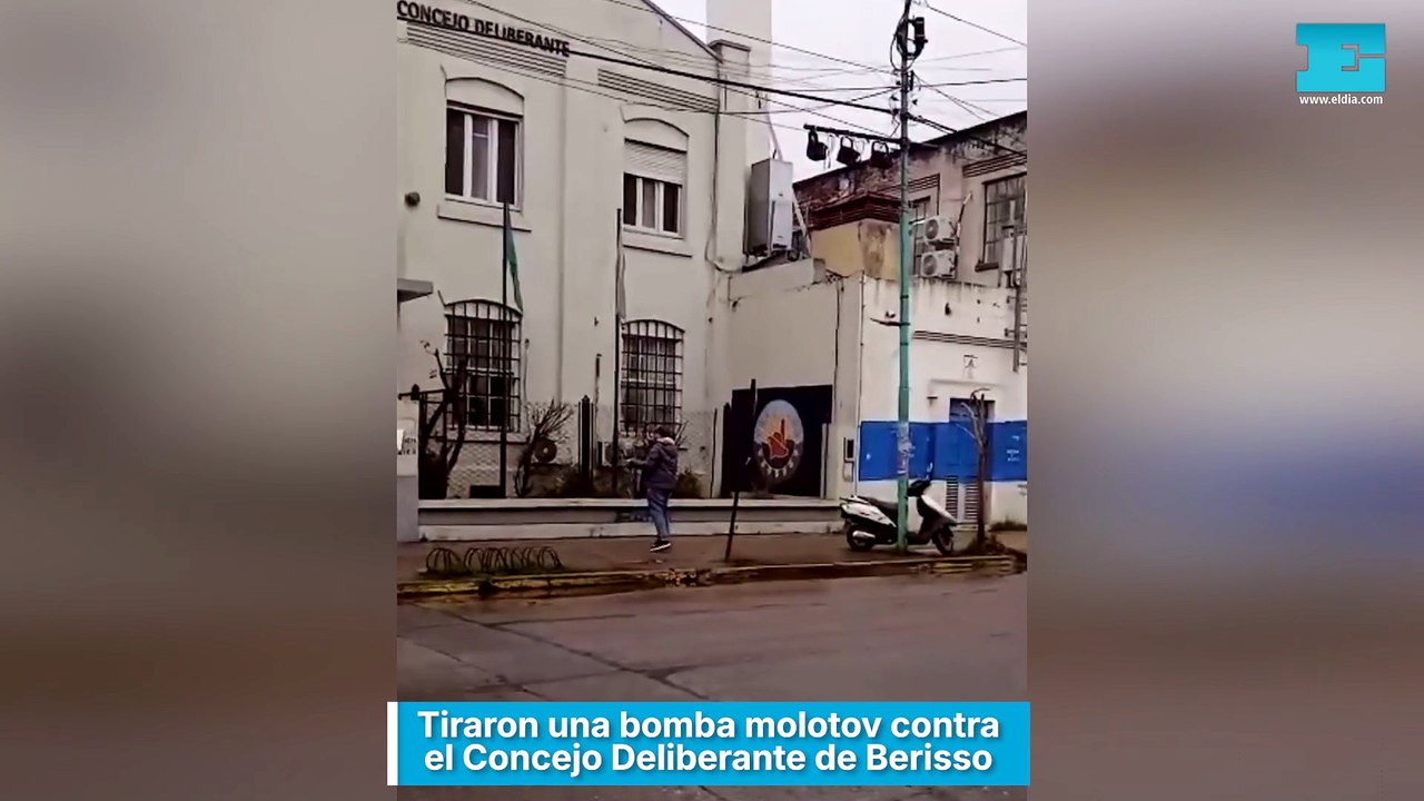 Tiraron una bomba molotov contra el Concejo Deliberante de Berisso