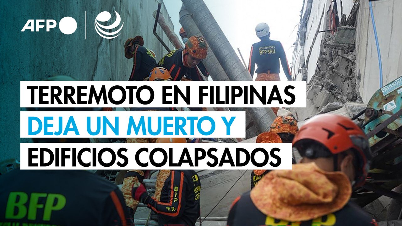 Un muerto y edificios colapsados en Filipinas tras potente terremoto