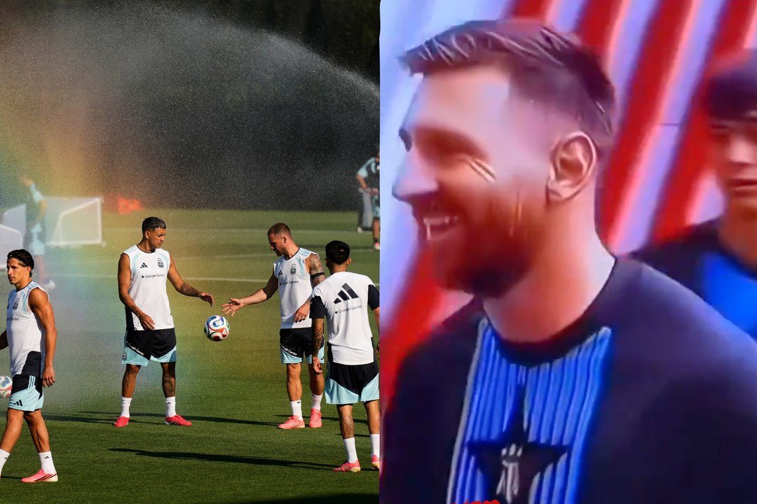 Argentina squad waits for Messi before entering...