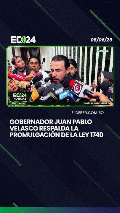 Gobernador Juan Pablo Velasco respalda la promulgación de la ley 1740