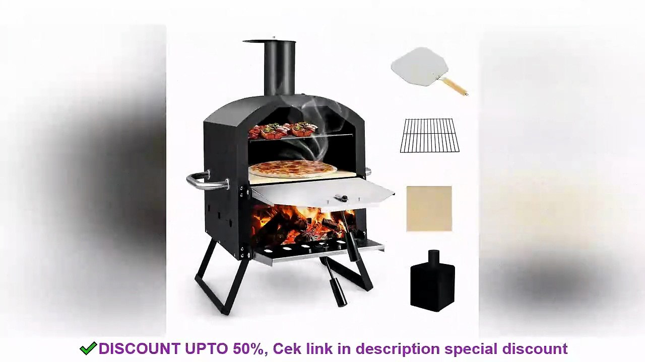 Outdoor Pizza Oven 2-Layer Pizza Oven with Grill - Surprisingly Useful Item | Smart Choice |