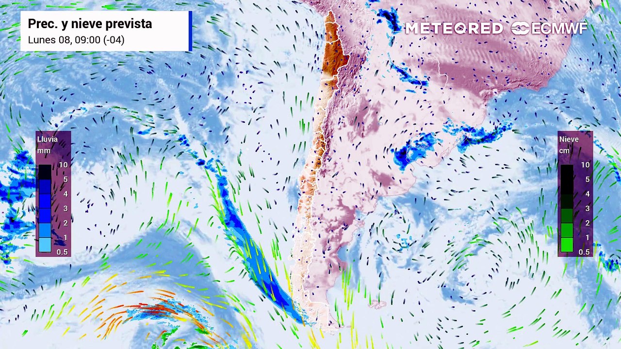 Sistema frontal avanzará desde Magallanes hacia Chile central