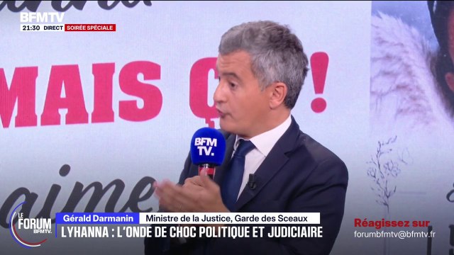 FORUM BFMTV - Lyhanna: Je suis contre la peine de mort mais je suis pour la perpétuité réelle , déclare Gérald Darmanin, ministre de la Justice