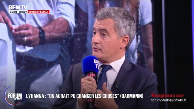 FORUM BFMTV - Lyhanna: Ce qui m'inquiète c'est qu'on s'est habitué au mal, vous avez raison , déclare Gérald Darmanin, ministre de la Justice à Nathalie