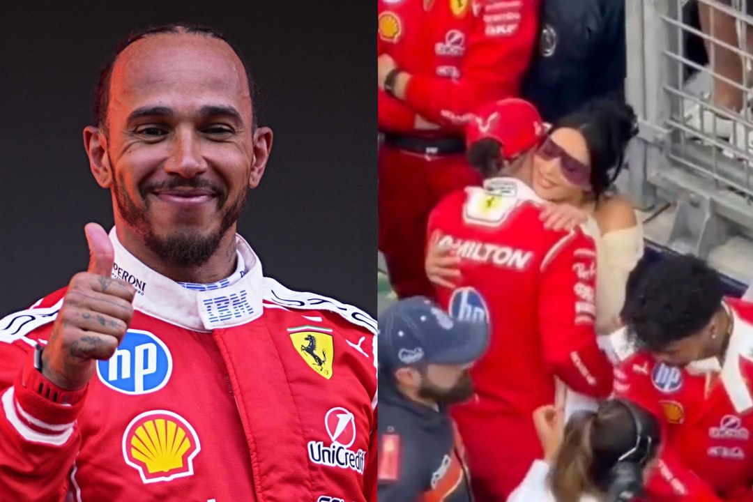 El gesto de Lewis Hamilton con Kim Kardashian llama la atención de los aficionados