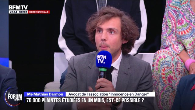 FORUM BFMTV - Il y a sept juges d'instruction à Paris en charge des mineurs, ils ont 130 à 150 dossiers à gérer individuellement , explique Mathias Darmon, avocat de l'association Innocence en Danger