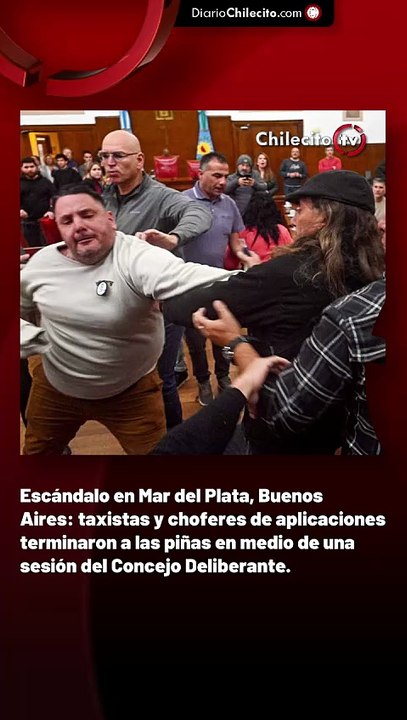 Escándalo en Mar del Plata, Buenos Aires: taxistas y choferes de aplicaciones terminaron a las piñas en medio de una sesión del Concejo Deliberante.
