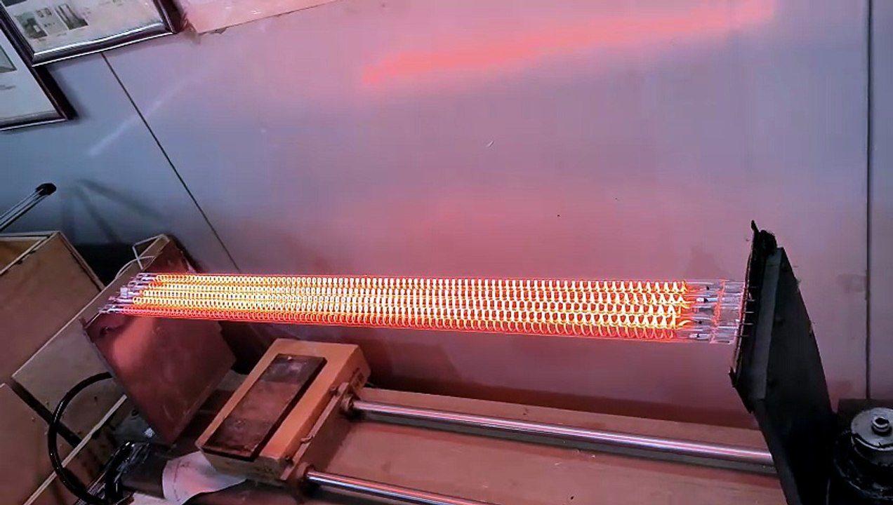 Clear quartz heating tube Flexographic ink drying lamp Gravure printing heater lamp