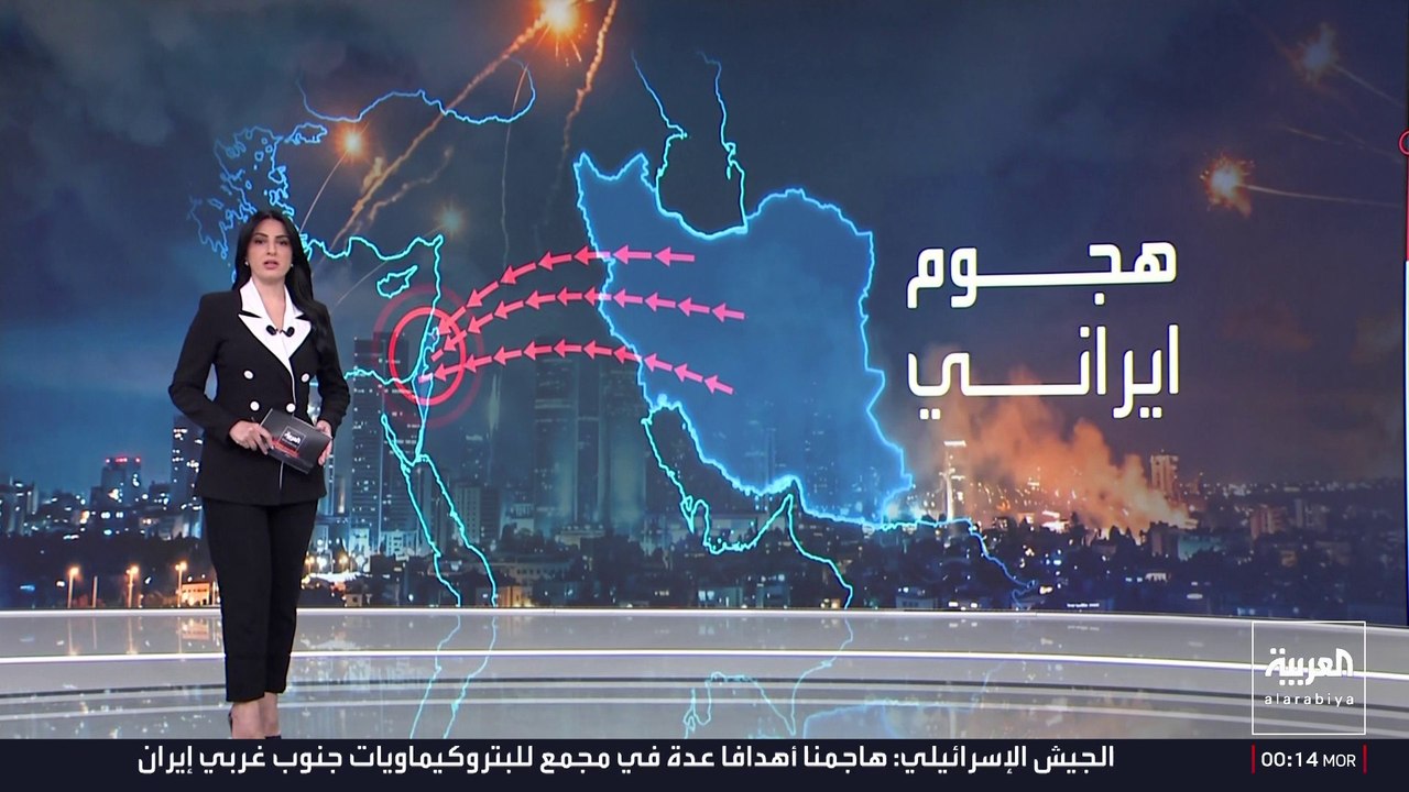 خريطة الضربات المتبادلة بين إيران وإسرائيل خلال حرب الـ24 ساعة
