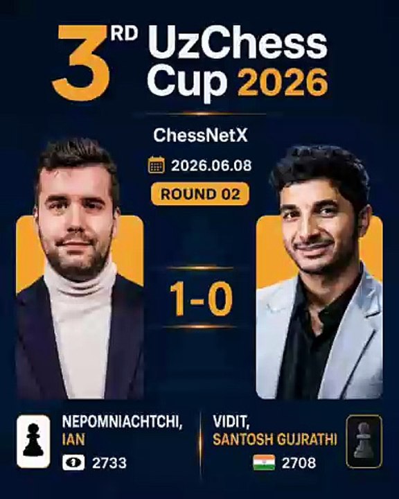 Ian Nepomniachtchi Bounces Back with Big Win Over Vidit 🔥 #uzchesscup #iannepomniachtchi #vidit #chess #chessnetx
