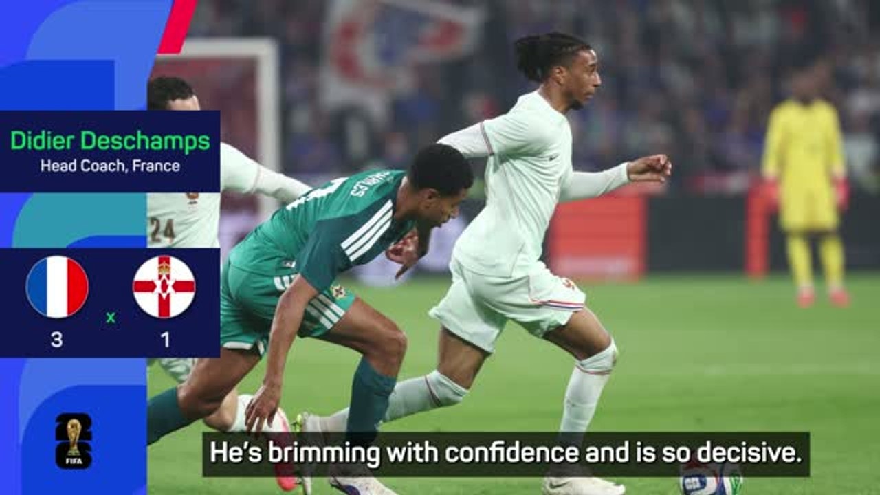 'He's brimming with confidence' - Deschamps praises Olise after hat-trick display