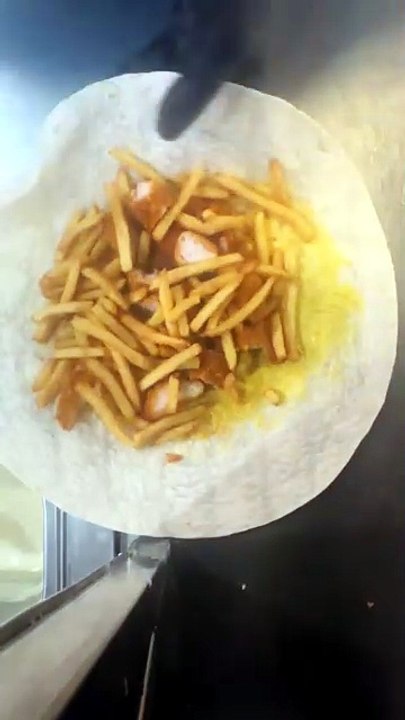 French Tacos Viande & Sauce Gruyère & Frites #BR3 #Tacos #Food #Foodies #Foodie