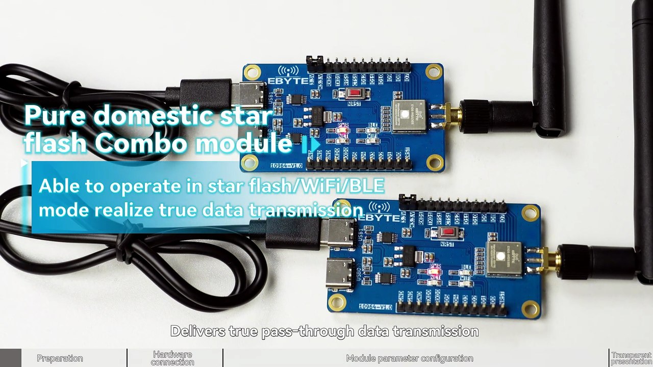 E105-WBS36S Interconnection and Pass-through in BLE Mode