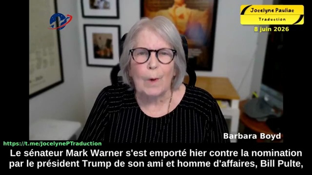Promethean Action, Barbara BOYD - 08.06.2026 - Mark Warner et le député Brian Fitzpatrick sont « hors d’eux » depuis que Trump a nommé Bill Pulte