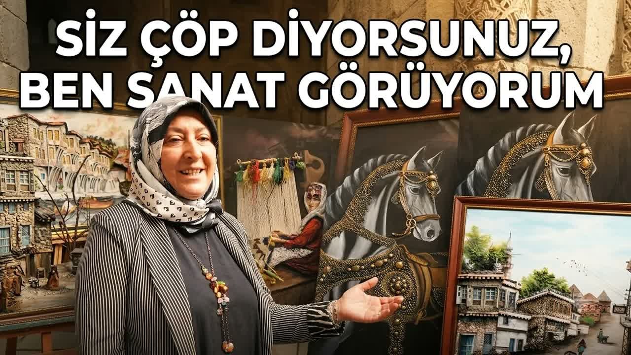 Atıkları hayal gücüyle birleştirip sanat eserine dönüştürüyor