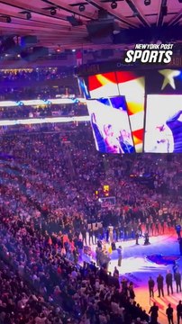 Different angle of moment President Trump was booed during the anthem.